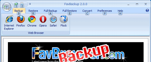 FavBackup Key Tips