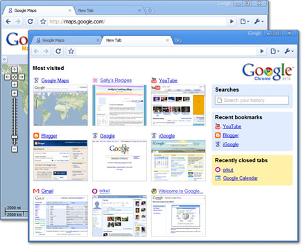 Google Web Browser Sceenshots