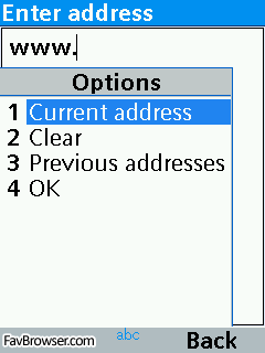 Opera Mini 4 Beta 2 Address