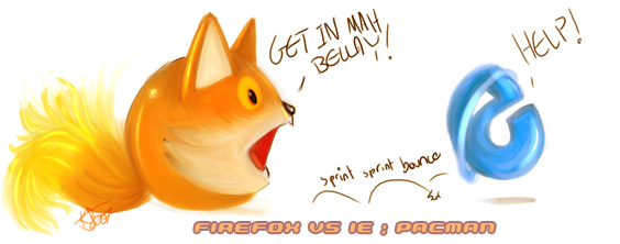 Firefox vs. IE: Pacman