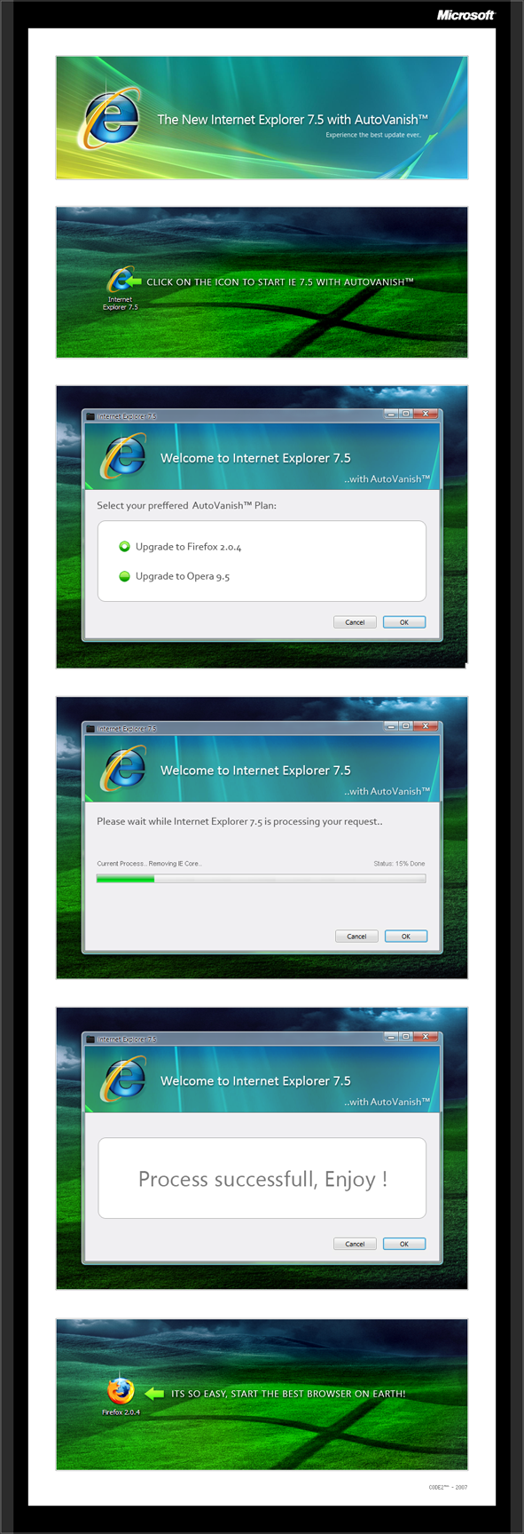 Internet Explorer 7.5 with AutoVanish (Picture)