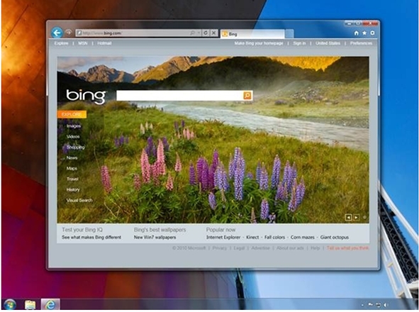 Internet Explorer 9 UI Screenshot