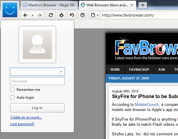 Maxthon 3 Screenshot