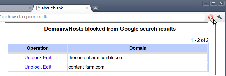 Introducing Google Chrome Web Search Blocklist Extension