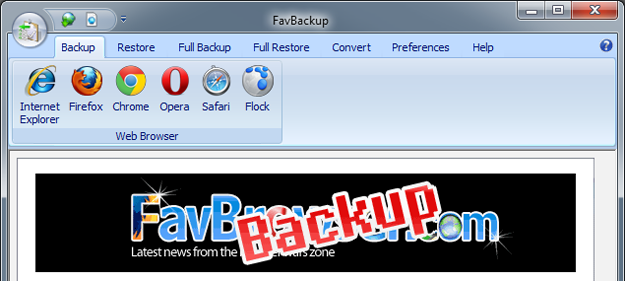 Browsers Backup: FavBackup 2.1.0 Released