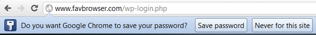Google Chrome Save Password