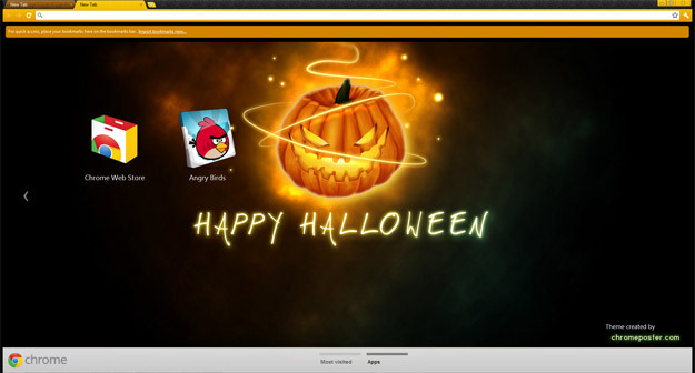 Internet Explorer, Google Chrome And Firefox Halloween Themes