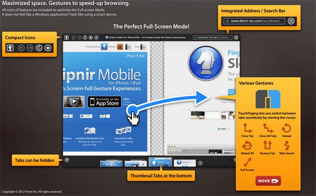 Download Sleipnir 3, A Full Screen Web Browser