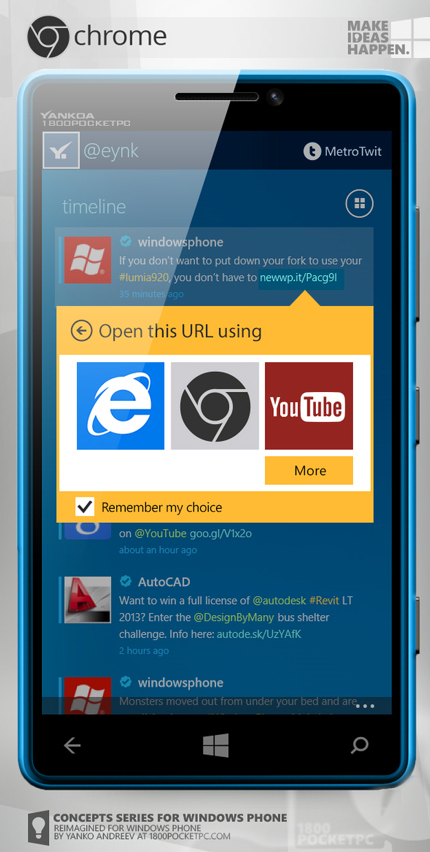 Concept: Google Chrome For Windows Phone 8