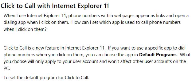 Internet Explorer 11 May Include “Click to Call” Feature
