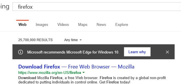 Microsoft Starts Recommending Incomplete Edge Browser To Bing Users